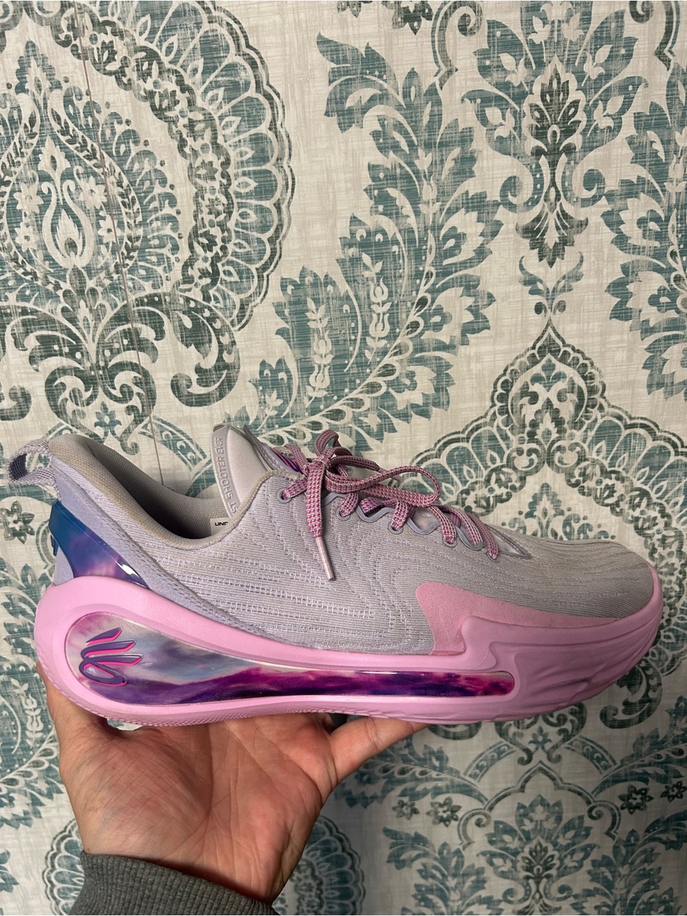 Under Armour Curry Flow 12 Curry Tour Pink/Purple Size M 11.5 / W 13